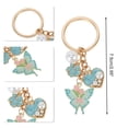 thumbnail image 2 of Unique Bargains 1 Pc Handbag Charms Keychains Flowers Butterfly Bag Accessories Lake Blue, 2 of 5