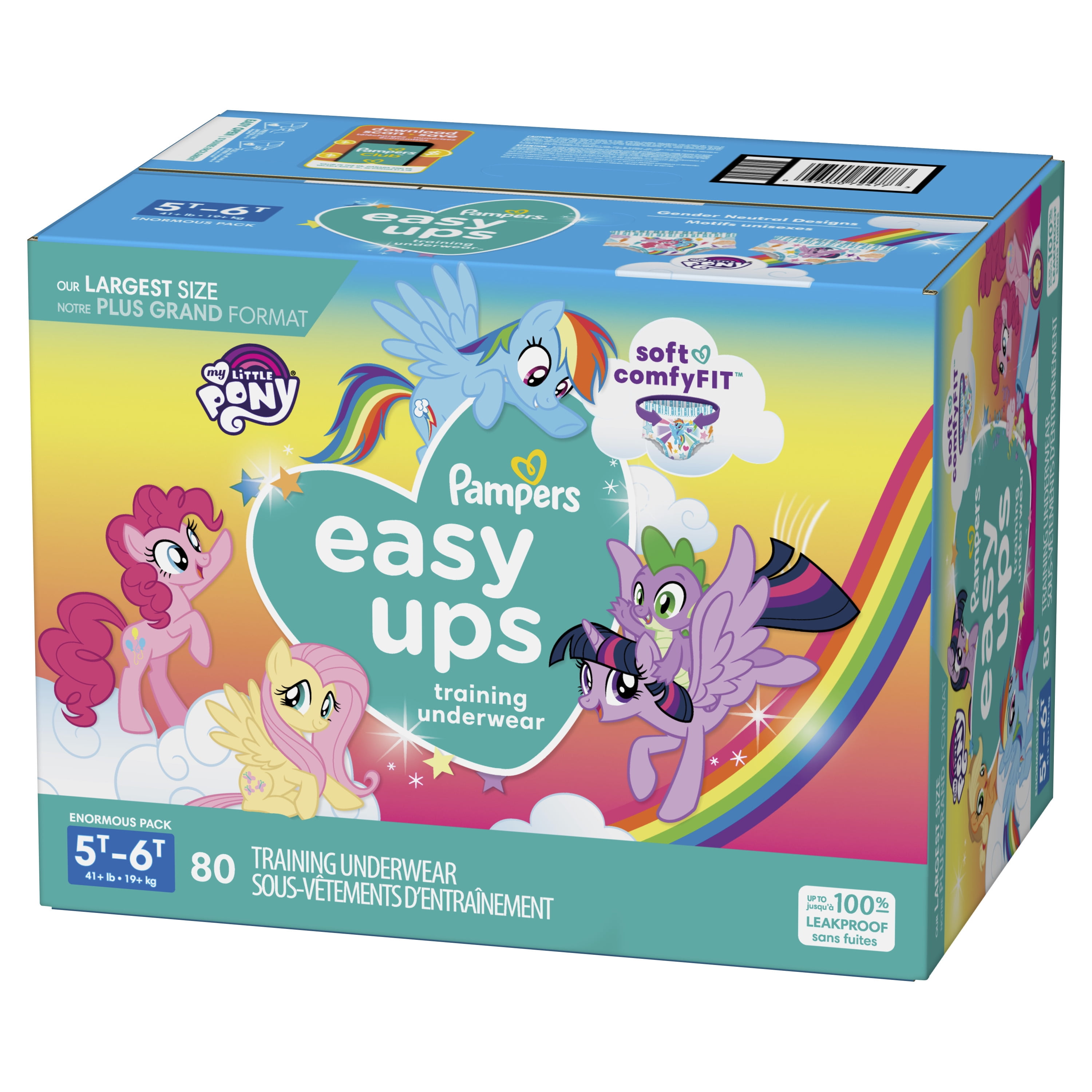 Pampers Easy Ups Girls' My Little Pony Disposable Training Underwear -  5T-6T - 46ct - Yahoo Shopping