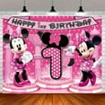 thumbnail image 2 of Mickey and Minnie cartoon theme birthday flag Background flag Children's party decoration items Photography photo props 150*100CM, 2 of 6