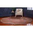 thumbnail image 5 of Unique Loom Autumn Circles Area Rug 3' 3 x 3' 3 Round Brown/Beige, 5 of 5