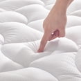 thumbnail image 3 of Sleep Zone Queen Size Cooling Mattress Topper, Premium Zoned Cool Mattress Pad Cover, Padded Mattress Protector Breathable Washable, Deep Pocket 8-21" (White, Queen), 3 of 7