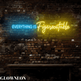 thumbnail image 2 of Glowneon Everything Is Figureoutable Neon Sign, Motivation Wall Decor, 2 of 5