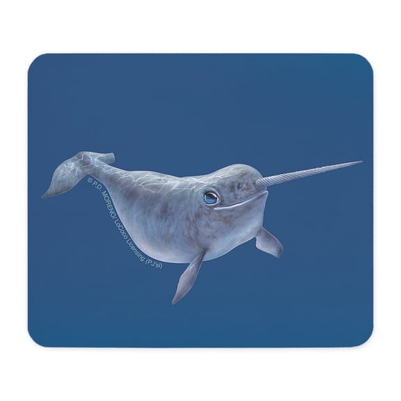 CafePress - PD Moreno's Narwhal - Non-slip Rubber Mousepad, Gaming Mouse Pad