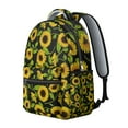 thumbnail image 2 of Black Sunflower Backpack for School,Cute School Bag,Schoolbag with Adjustable Shoulder Straps & Padded Back,15.3"x11"x7.1".﻿, 2 of 6