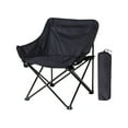 thumbnail image 2 of Silla plegable ligera de gran tamaño kusrkot con bolsa de transporte Asiento al aire libre Negro, 2 of 8