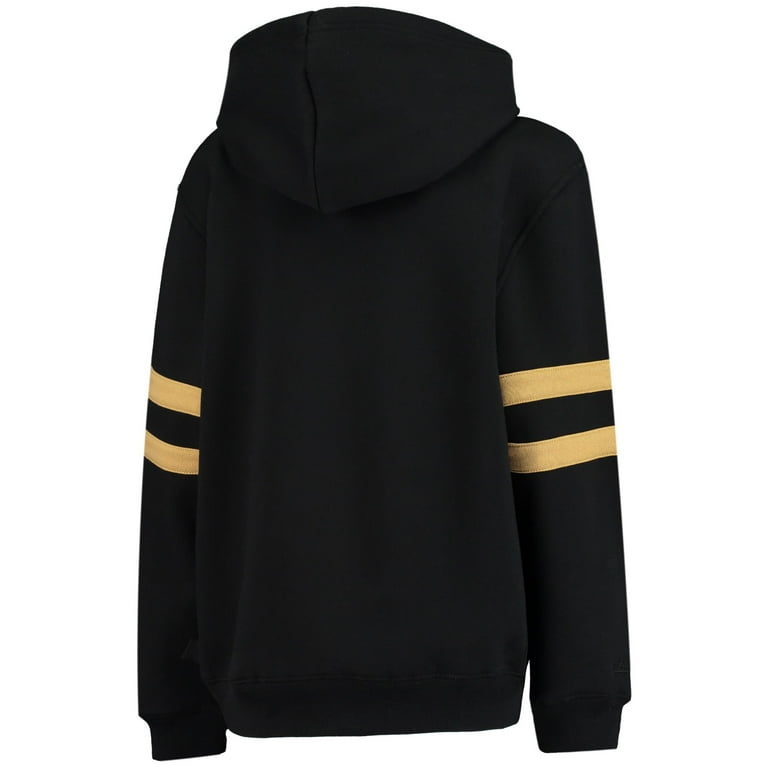 Youth Mitchell & Ness Black New Orleans Saints Big Face Pullover Hoodie 