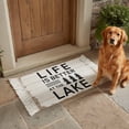 thumbnail image 6 of Area Rug with Tassels 2' x 3', Summer Quotes Lake and Forest Kitchen Runner Rug for Hallway Bedroom Throw Rugs, Farm Wooden Frain Soft Door Mat for Bathroom Entrance Living Room, 6 of 9