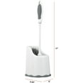 thumbnail image 4 of Superio Toilet Brush and Holder Set with Under Rim Lip Brush for Bathroom, White, 4 of 6
