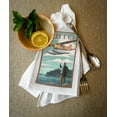 thumbnail image 2 of Ohio, Float Plane and Fisherman (100% Cotton Tea Towel, Decorative Hand Towel, Kitchen and Home), 2 of 3