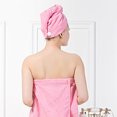 thumbnail image 4 of Toystoory Toalla de baño de secado rápido de 2 piezas con fuerte absorción de agua y toalla para playa y para nadar de fijación estable Juegos de accesorios de baño rosa, 4 of 6