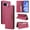 Red, variant on Leather For Google Pixel 10a 6.3-inch Case , RFID Blocking,Flip Color blocking Wallet Leather Case With Cash Holder Magnetic Closure Shockproof Kickstand Protective Phone Cases Cover,Red