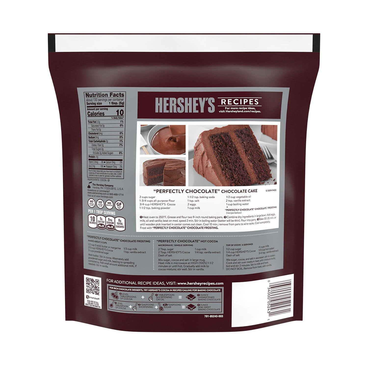 Hershey's Cocoa 100% Cacao Natural Unsweetened, 23 oz