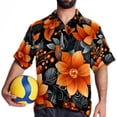 thumbnail image 4 of Tangerine Men's Short Sleeve Casual Printed Button Down Beach Shirts - Summer Fashion Tops, 4 of 6
