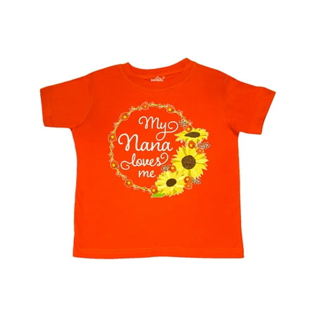 

Inktastic My Nana Loves Me with Sunflower Wreath Gift Toddler Boy or Toddler Girl T-Shirt