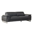 thumbnail image 4 of Dark Gray Top Grain Leather - Chrome Legs - Reading Nook - Comfortable Reading, 4 of 6