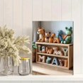 thumbnail image 2 of Qisvanset Framed Canvas Wall Art, 12x16 Inch Safari Animal Alphabet Kids Nursery Wall Print, 2 of 5