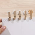 thumbnail image 3 of 50PCS Nautical Style Clips Wooden Photo Clips Picture Fixing Clip Postcard Clamp with Hemp Rope for Home Party, 3 of 8