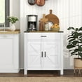 thumbnail image 2 of HOMCOM Buffet avec 1 Tiroir 1 Armoire de Rangement Buffet, Blanc, 2 of 9