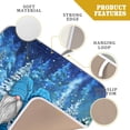 thumbnail image 4 of Winter Blue Gnome Dish Drying Mat for Kitchen Counter Pine Tree Microfiber Dish Pad Absorbent Reversible Fast Dry Draining Mats 16x18 Inch, 4 of 6