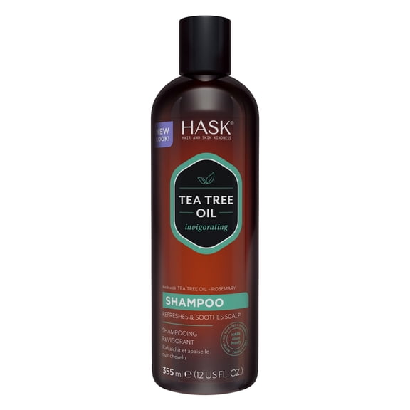 HASK Tea Tree & Rosemary Oil Invigorating Shampoo, 12 FL Oz - 2 Pack
