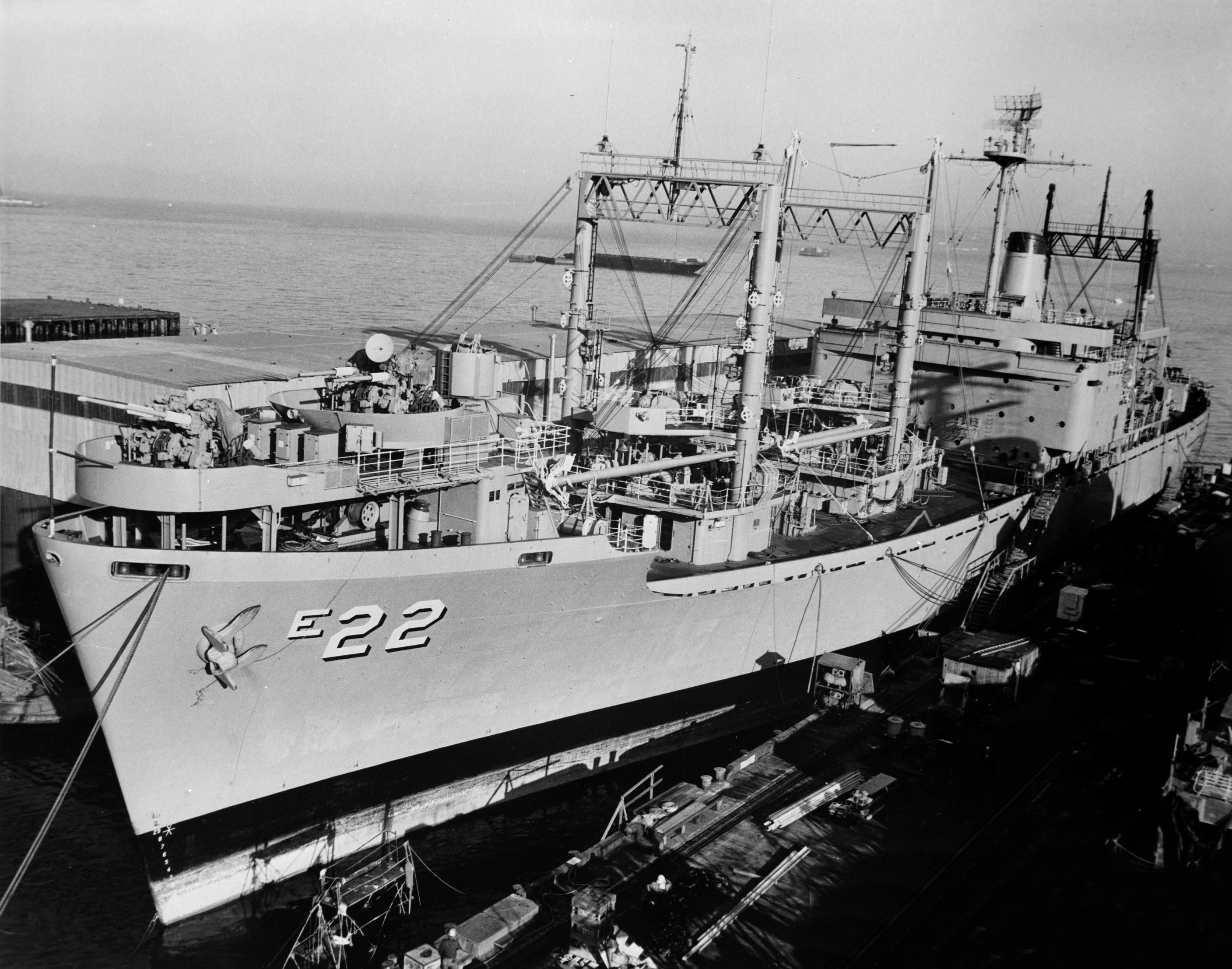 LAMINATED POSTER The U.S. Navy ammunition ship USS Mauna Kea (AE22) at the Puget Sound Bridge