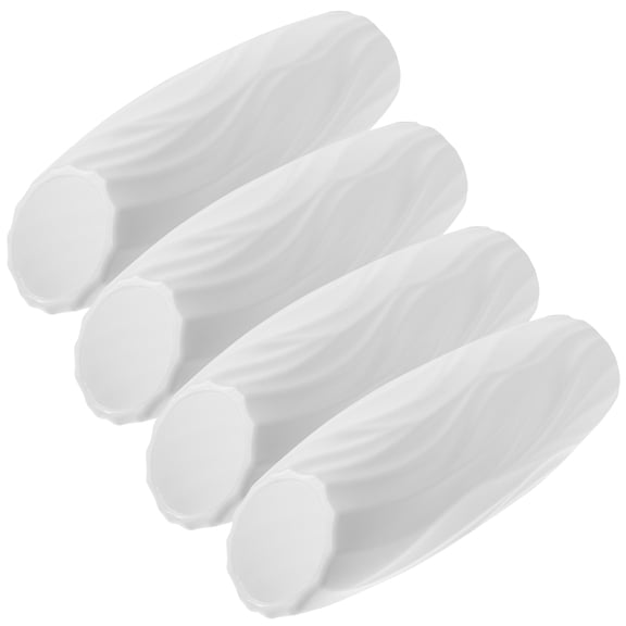 FOMIYES 4Pcs Geometric Vases White Plastic Floral Arrangement Decorative Vase for Home
