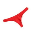 thumbnail image 4 of HUPOM Mens Underwear Boxer Briefs Male Thongs Medium waist Comfort Waist Solid Thong Red L, 4 of 5