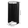 thumbnail image 3 of Portable Fitting Room Changing Booth, 78.7" High Privacy Pop-Up Tent with Curtain, 66lbs Capacity for Retail Events Beach Camping Photography Studio (Black), 3 of 15