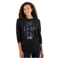thumbnail image 3 of Live Laugh Chill Icee Logo Retro Long Sleeve TShirt Men Women Brisco Brands S, 3 of 6