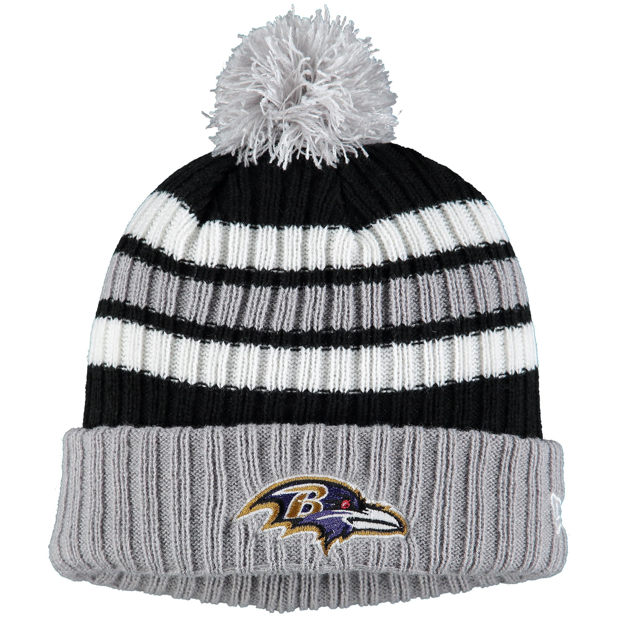 Stripe Cuffed Knit Hat 