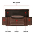 thumbnail image 3 of Leather Car Seat Organizer Bag with Adjustable Straps, Multi-Function Hanging Storage for Front Seat & Armrest - 25x46cm, Fits Phones, Toys, Snacks, Trash Can & Pet Barrier, 3 of 5