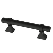 Liberty P44376C-FB 1 3/8" - 4" Classic Adjustable Cabinet Pull Flat Black