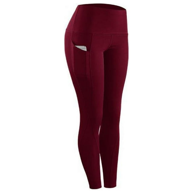Pantalon Legging Haute Élasticité Femme Extensible Compression Tenue de Sport Décontractée Yoga Jogging Leggings Pantalons avec Poche