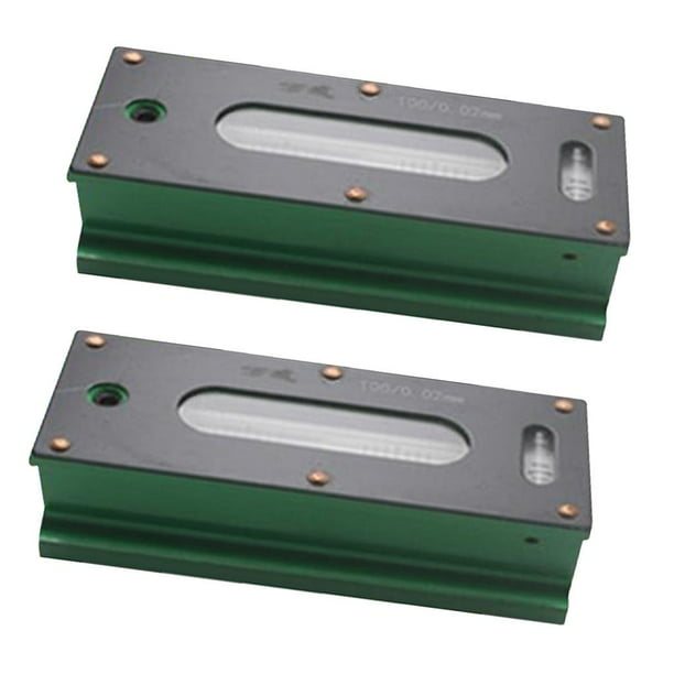 Nivel de Barra Mecánico de 100 Mm de Precisión 2 Piezas - Herramienta de Medición CNC de Ingenieros, Medidor de Nivelador de Barra shamjiam Nivel de barra de precisión