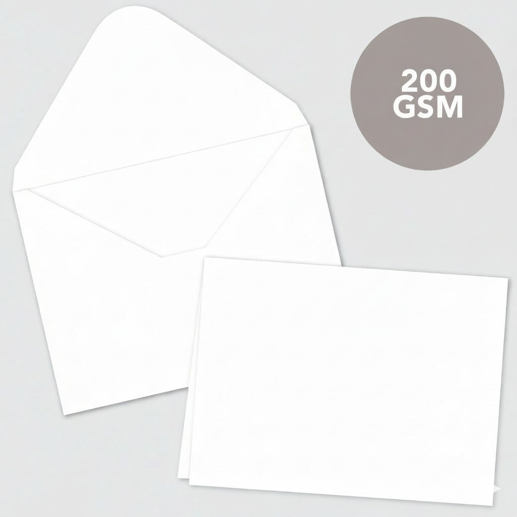 Roobee by Mara-Mi White Textured Cardstock Paper, 12" x 12," 200 GSM, 40 Count New