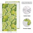 thumbnail image 2 of 2-Piece Polyester cotton Towel Set Absorbent Lemon Hand Towel Bath Towel Soft and Comfortable Machine Wash 28.3x14.4, 2 of 7