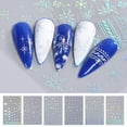 thumbnail image 2 of comerut 3Pcs Christmas Nail Stickers Winter Sweater Snowflake Design Self-Adhesive Nail Art Accessories Manicure Supply, 2 of 8