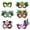 B-6 PCS, variant on Xfvqtps 12 PCS Mardi Gras Mask for Women Paper Masquerade Masks Multicolored Feather Carnival Mask for Makeup Performance Ball Party C-12 PCS