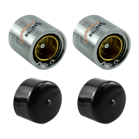 RYANSTAR RACING 1.980" Bearing Protector Set, Chrome Design, with Auto-Detection and Protective Cover (Pair)