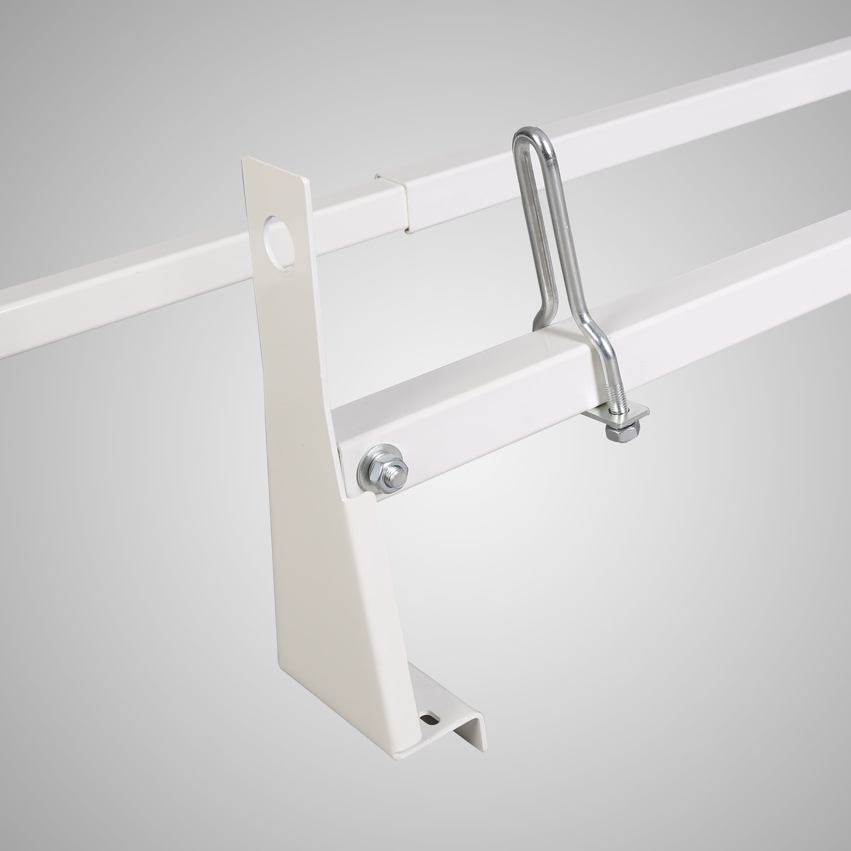 Kojem Adjustable Roof Rack for 1999-2007 Chevy Express GMC Savana Ford E-Series 700 Lb White for Ladder Cargo