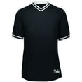 thumbnail image 3 of Holloway Sportswear 2XL Retro V-Neck Baseball Jersey Black/White 221021, 3 of 5