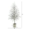 thumbnail image 4 of Nearly Natural 6' Snowed Twig Artificial Crhistmas Tree in Decorative Planter, 4 of 5