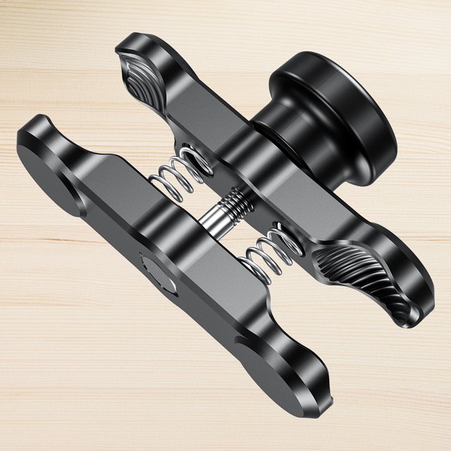 Adaptador de cabeza de bola de soporte de teléfono de bicicleta de cabeza de bola de 25mm con brazo de enchufe doble antirrobo