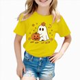thumbnail image 2 of KPOPLK 1-14T Girls Halloween Shirts Pumpkin Ghost T-Shirts Kid Spooky Season Outfits Tees Tops,Size 9-10 Years, 2 of 7