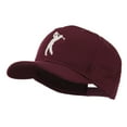 thumbnail image 2 of Silhouette of Golfer Swing Embroidered Cap - Maroon OSFM, 2 of 5