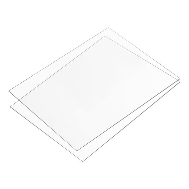 Transparent PETG Acrylique Feuille Transparence Plastique Panneau 8x12  pouces pour Image Cadre Remplacement Artisanat Paquet de 4 
