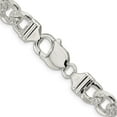 thumbnail image 3 of Sterling Silver 9.5mm Pave Flat Figaro Chain (26 X 9.5) Made In Italy qff250-26, 3 of 5