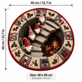 thumbnail image 3 of Christmas Area Rug, 15.75" Round Christmas Rug For Living Room, Traditional Holiday Decorative Mat, 3 of 4