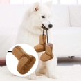 thumbnail image 3 of Jouet-une Paire de Peluches Kaki Snow Boot Forme Dents Nettoyage Protection Mastication Entraînement Interactif Jouet pour Chiens, 3 of 7