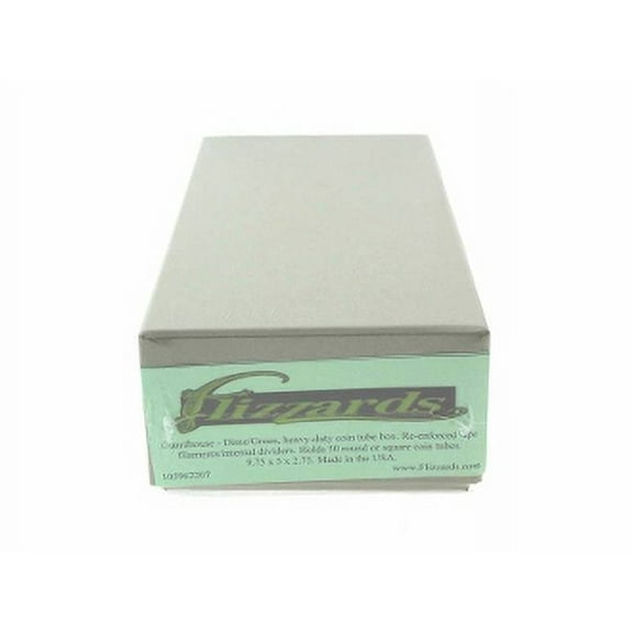 Guardhouse Coin Tube Storage Box, Heavy Duty Dime/Green